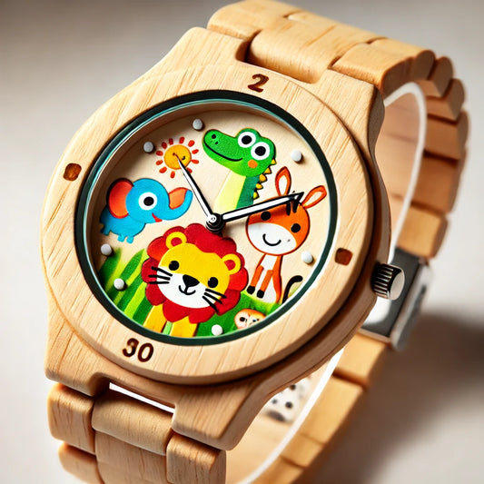 Cartoon Animal Wooden Children's Watch