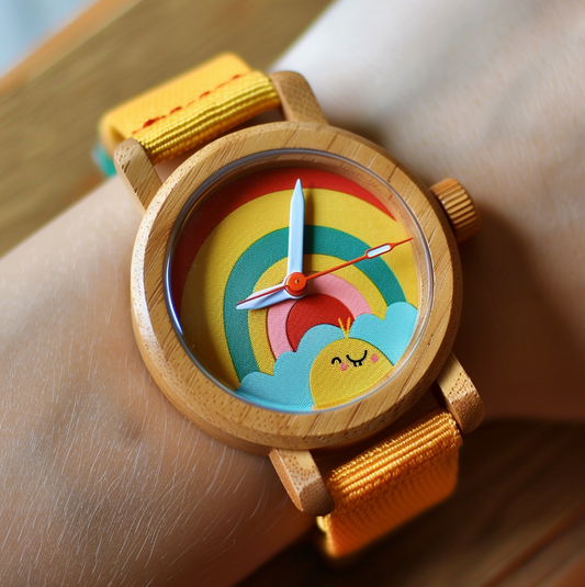 Happy Rainbow Wooden Children's Watch