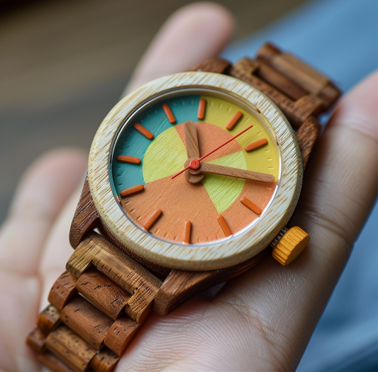 Geometric Learning Wooden Children's Watch