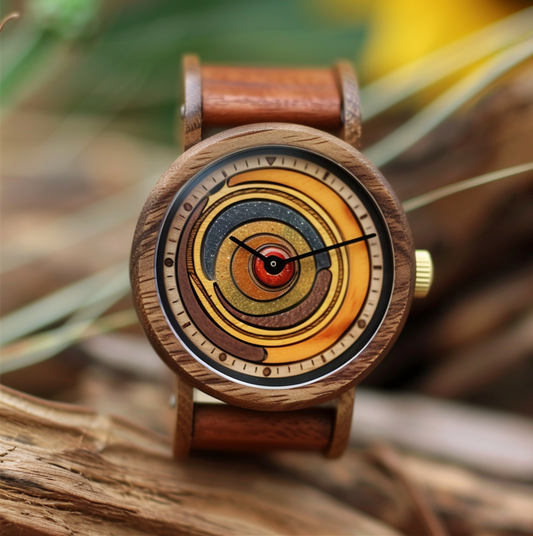 Cosmic Swirls Wooden Children's Watch