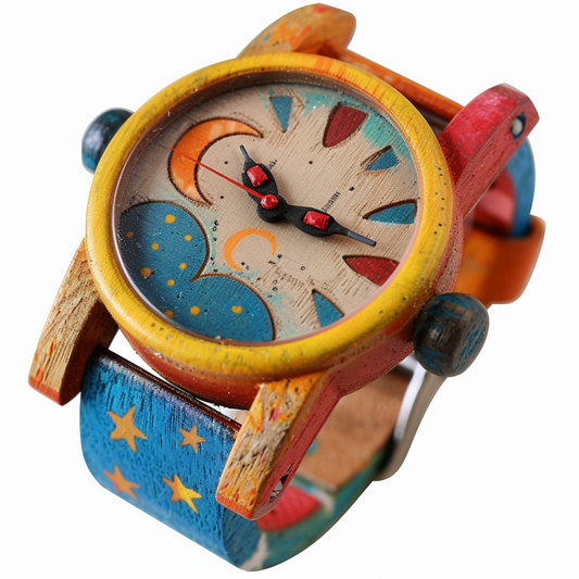 Cosmic Colors Wooden Children's Watch