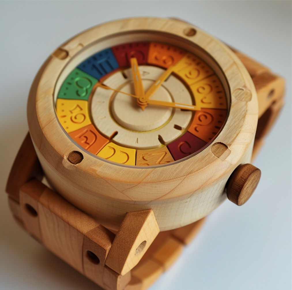 Colorful Numbers Wooden Children's Watch