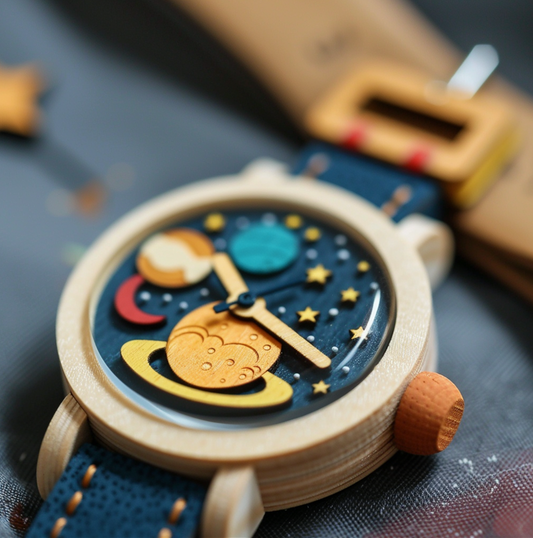 Galactic Adventure Wooden Children's Watch