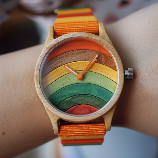 Color Spectrum Wooden Children's Watch