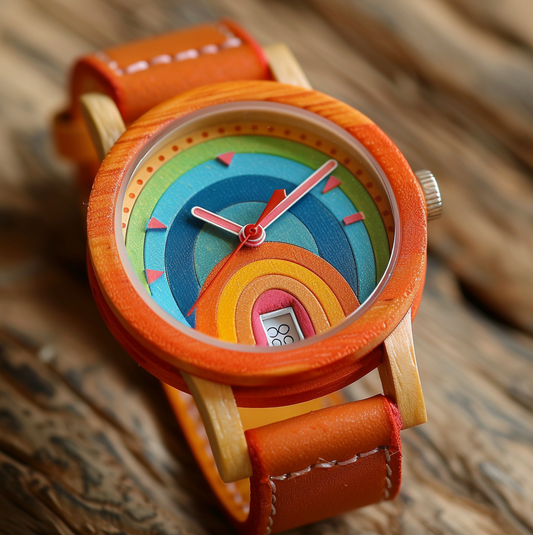 Rainbow Delight Wooden Children's Watch
