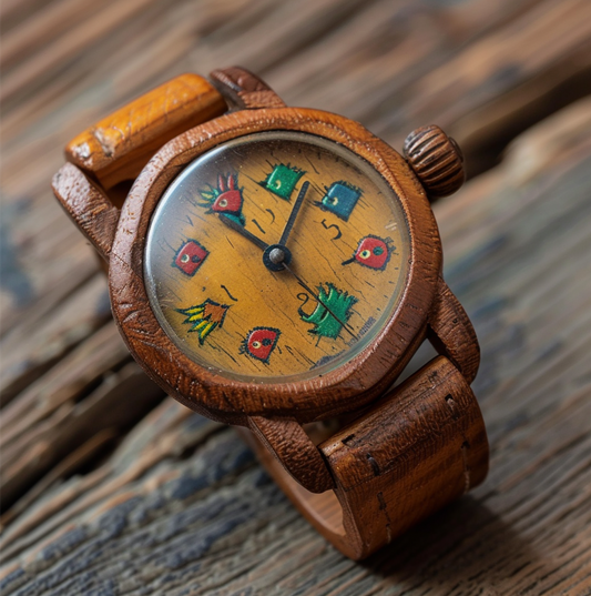 Colorful Creatures Wooden Children's Watch